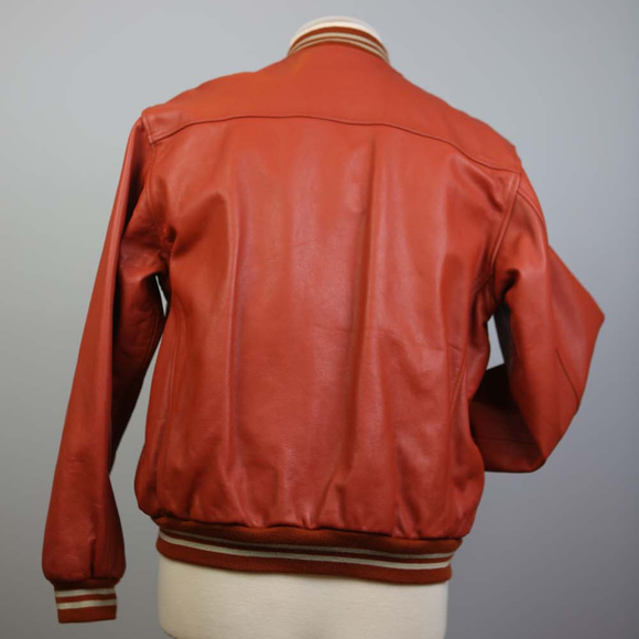 NAF NAF France Men's Leather Jacket VTG L RARE - Picture 4 of 8